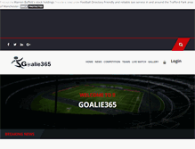 Tablet Screenshot of goalie365.com